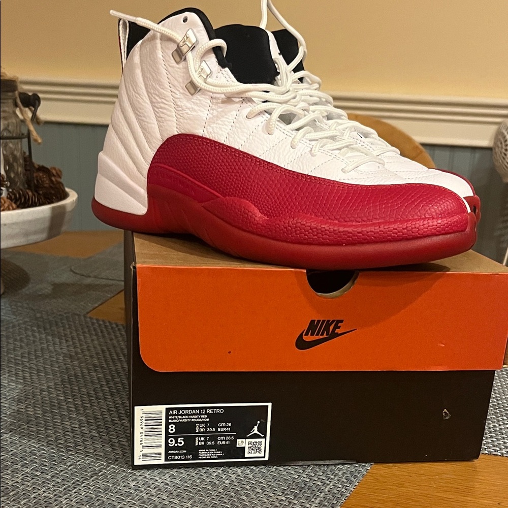Nike Air Jordan 12 Retro Red White Sneakers